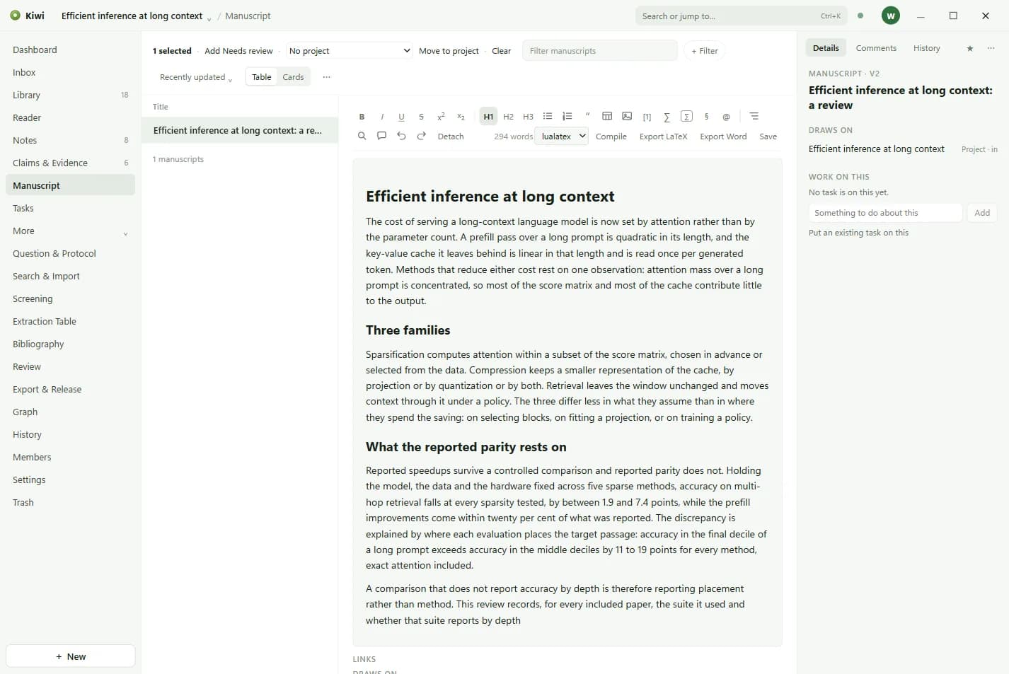 The manuscript editor